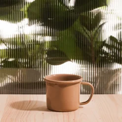 2161 ELIFLE ENAMELWARE Maison De Campagne|Tasses-Tasse anse creuse - Beige