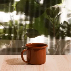 2161 ELIFLE ENAMELWARE Maison De Campagne|Tasses-Tasse anse creuse - Marron