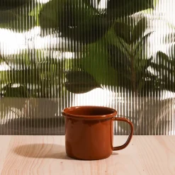 2161 ELIFLE ENAMELWARE Maison De Campagne|Tasses-Tasse anse creuse - Marron