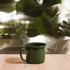 2161 ELIFLE ENAMELWARE Maison De Campagne|Tasses-Tasse anse creuse - Vert