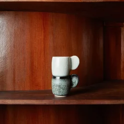 925 JARS CERAMISTES Tasses-Tasse en grès émaillé Dashi - Charbon - 12cl