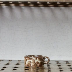 2076 HELLO POTRY Tasses-Tasse en grès Moucheté - Noir