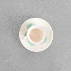 2030 AJUAR Tasses-Tasse et soucoupe peinte à la main - Vert