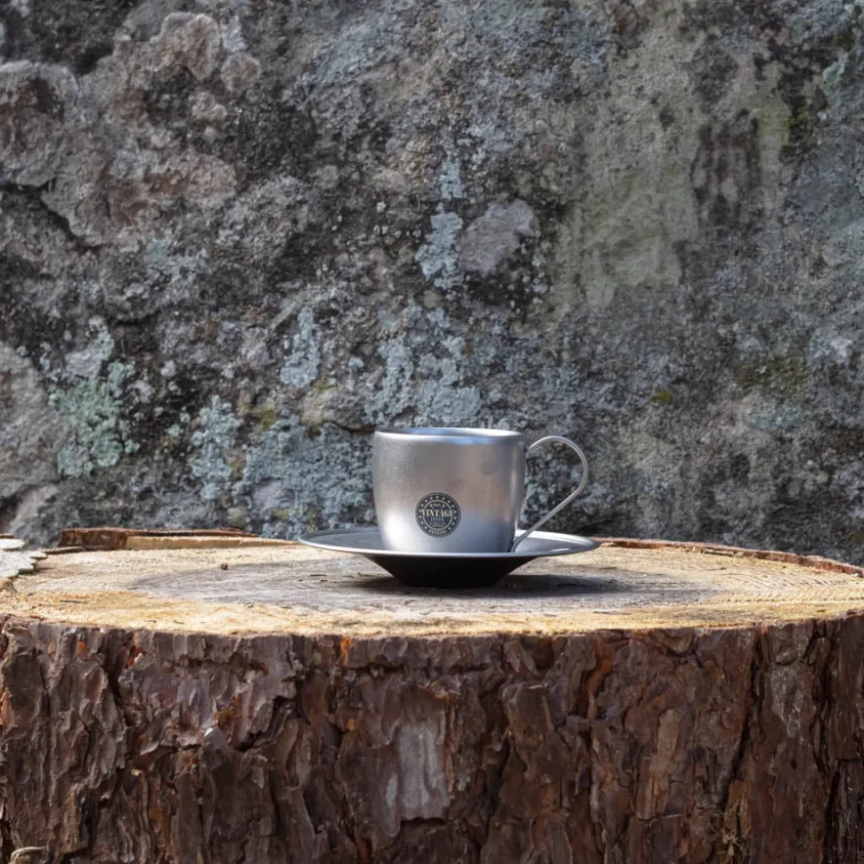 1439 AOYOSHI Maison De Campagne|Tasses-Tasse et soucoupe Vintage Drum