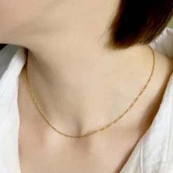 Femme TEN Colliers-- Chaîne courte Figalo - Doré