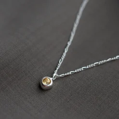 Femme TEN Colliers-- Pendentif Dipper Charm - Argent Citrine