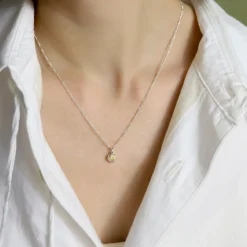 Femme TEN Colliers-- Pendentif Dipper Charm - Argent Citrine