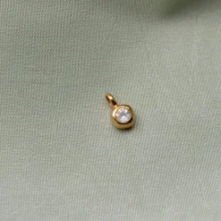 Femme TEN Colliers-- Pendentif Dipper Charm - Doré Pierre de lune