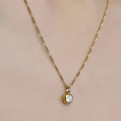 Femme TEN Colliers-- Pendentif Dipper Charm - Doré Pierre de lune