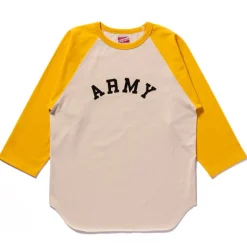 Homme THE REAL MCCOYS T-shirts-- T-shirt Militaire Baseball - Jaune