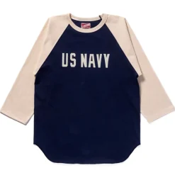 Homme THE REAL MCCOYS T-shirts-- T-shirt Militaire Baseball - Bleu