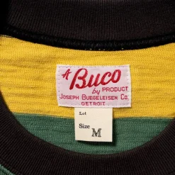 Homme THE REAL MCCOYS T-shirts-- T-shirt rayé Buco Stripe - Jaune