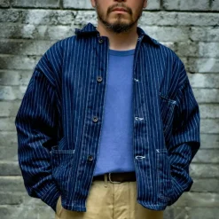 Homme THE REAL MCCOYS Vestes-- Veste Wabash Chore - Bleu