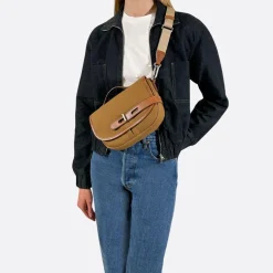 Femme THYRS Sacs À Main-- Besace Double Twill - Caramel