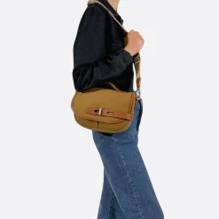 Femme THYRS Sacs À Main-- Besace Double Twill - Caramel