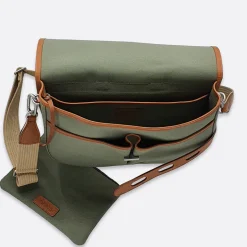 Femme THYRS Sacs À Main-- Besace Double Twill - Kaki