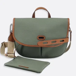 Femme THYRS Sacs À Main-- Besace Double Twill - Kaki