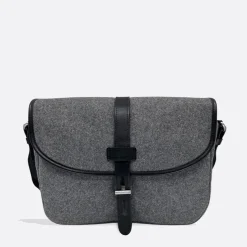 Femme THYRS Sacs À Main-- Besace Drap de Laine - Anthracite