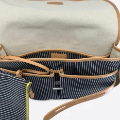 Femme THYRS Sacs À Main-- Besace Ecodenim - Marine