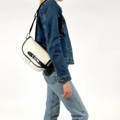 Femme THYRS Sacs À Main-- Besace Natte - Ecru