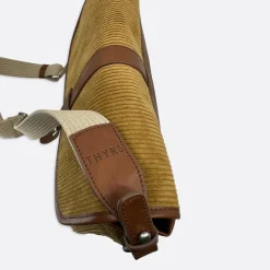 Femme THYRS L'esprit Merci|Sacs À Main-- Besace Velours - Caramel