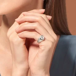 Femme TITYARAVY Bagues-- Bague Gini Argent - Topaze Blanche