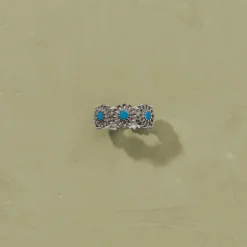 Femme TITYARAVY Bagues-- Bague Saï-7 - Turquoise Argent