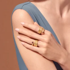 Femme TITYARAVY Bagues-- Bague Serpent Phytia - Rhodolite