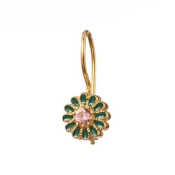 Femme TITYARAVY Boucles D'oreilles-- Boucles d'oreilles émail Saï - Vert