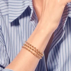 Femme #N/A Bracelets-Tityaravy - Bracelet Kamilah Quartz Fumé - Beige