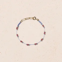 Femme #N/A Bracelets-Tityaravy - Bracelet Lotus - Rubis Rose