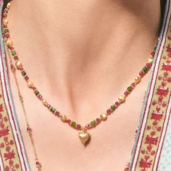 Femme TITYARAVY Colliers-- Collier Lildil - Vert