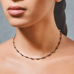 Femme TITYARAVY Colliers-- Collier Lotus - Noir Zoïsite