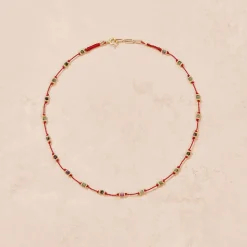 Femme TITYARAVY Colliers-- Collier Lotus - Rubis Zoïsite