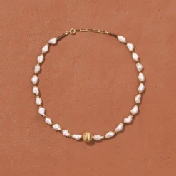 Femme TITYARAVY Colliers-- Collier Samhita Perle - Blanc