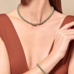 Femme TITYARAVY Colliers-- Collier Seda - Turquoise