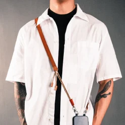 Femme Topologie Accessoires De Téléphone|Accessoires De Téléphone-- Cordon en cuir - Marron