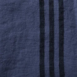 200 LINTEX Torchons-Torchon en lin lavé - Bleu Shibori