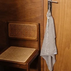 200 LINTEX L'esprit Merci|Torchons-Torchon en lin lavé - Carreaux Brun Cha Iro