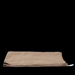 200 LINTEX L'esprit Merci|Torchons-Torchon en lin lavé - Carreaux Brun Cha Iro