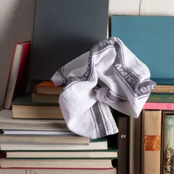 1700 COTEX Torchons-Torchon en lin lavé - Merci Noir