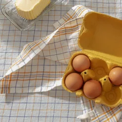 200 LINTEX Torchons-Torchon en lin lavé - Office Jaune Vallauris