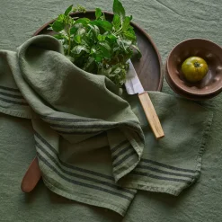 200 LINTEX Torchons-Torchon en lin lavé - Vert d'Anduze