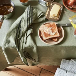 200 LINTEX Maison De Campagne|Torchons-Torchon en lin lavé - Vert Komorebi