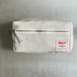 200 LINTEX Trousses De Toilette|Accessoires De Beauté-Trousse de toilette en lin lavé -