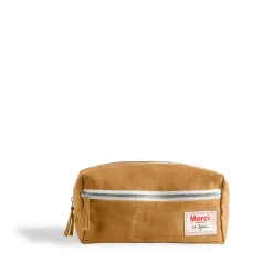 200 LINTEX Trousses De Toilette|Accessoires De Beauté-Trousse de toilette en lin lavé - Jaune Asahi