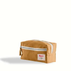 200 LINTEX Trousses De Toilette|Accessoires De Beauté-Trousse de toilette en lin lavé - Jaune Asahi