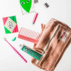 200 LINTEX Trousses De Toilette|Accessoires De Salle De Bain-Trousse de toilette en lin lavé - Rose Argile