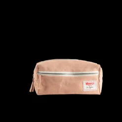 200 LINTEX Trousses De Toilette|Accessoires De Salle De Bain-Trousse de toilette en lin lavé - Rose Argile