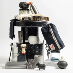 200 LINTEX Trousses De Toilette|Accessoires De Beauté-Trousse de toilette en lin lavé - Bleu Encre